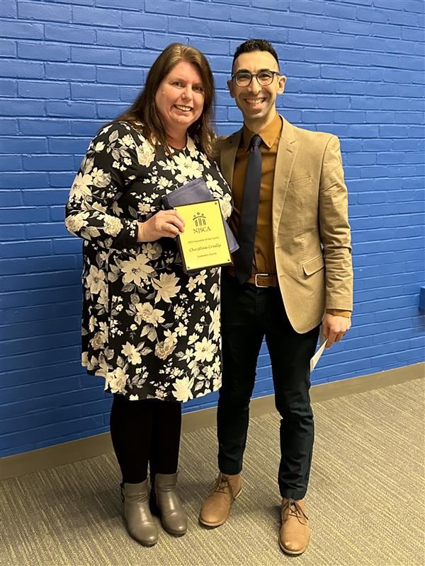 Christine Crielly School Counselor from Readington Middle School is the 2023 Counselor of the Year for Hunterdon County